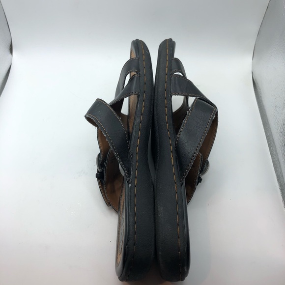 Born BOC black leather strappy sandals size 8 - Picture 9 of 9